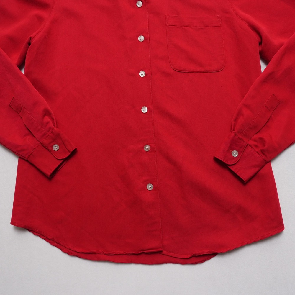 Crazy Horse Womens Medium Red Career Button Up Office Casual Shirt - Picture 5 of 16